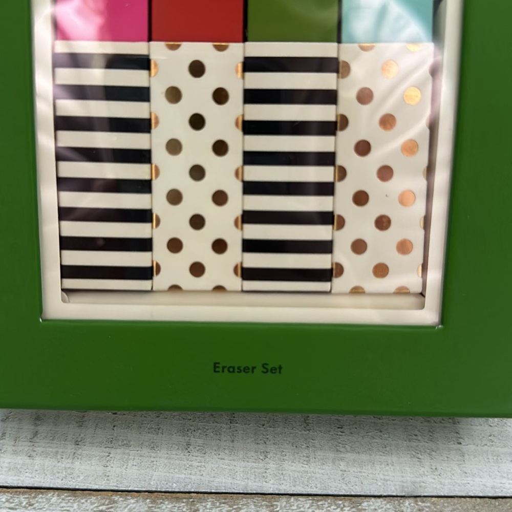 NIB Kate spade colored erasers set - Picture 3 of 7